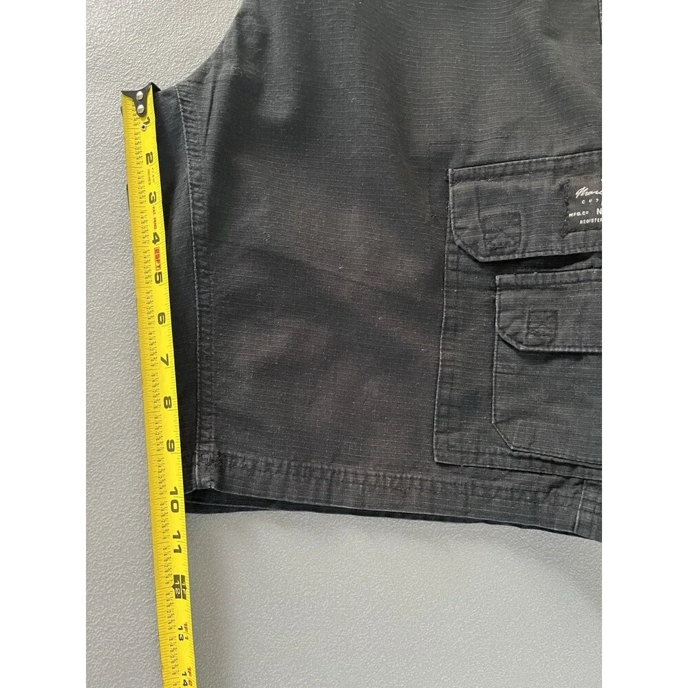 Marc Echo Cut & See Mens Cargo Shorts Sz 32 Black Cotton Casual Utility Y2K